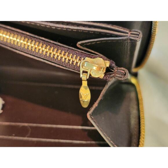 Louis Vuitton Vernis Zippy Wallet Amarante Burgundy With Box, Dustbag LV Patent - Picture 13 of 16